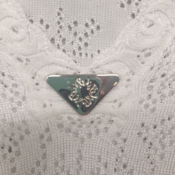 White House Black Market Pointelle Stitch 3/4 Sleeve Sweater Womens Sz S White - Picture 3 of 9